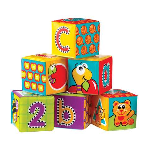 Juguete con 6 bloques blandos Playgro, multicolor.