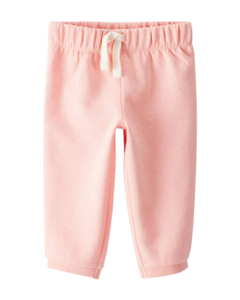 Pantalón Carters con pitas color rosado de fleece para niña