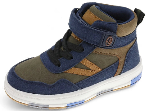 Bota Beppi con cincho de velcro y cintas suela antideslizante color azul para niño