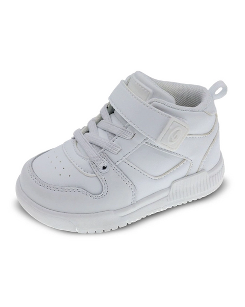 Zapatos Beppi altos tipo tenis con velcro blancos, unisex.