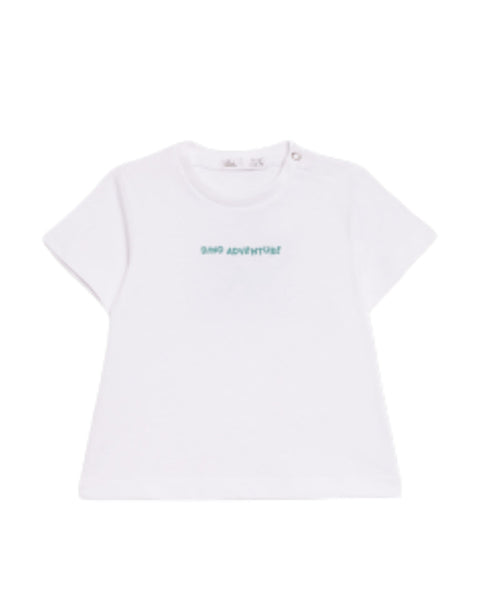 T-shirt Street Monkey manga corta color blanco para niño