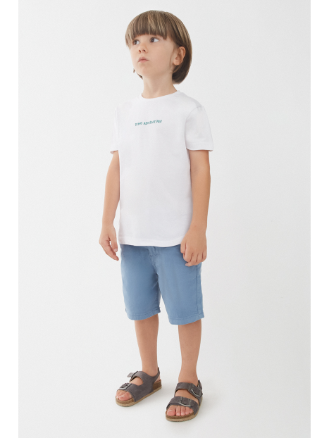 T-shirt Street Monkey manga corta color blanco para niño