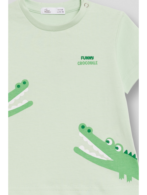 T-shirt Street Monkey manga corta diseño de cocodrilos color vende para niño