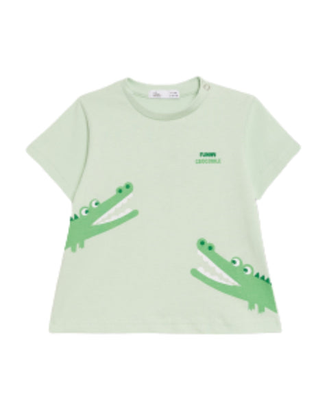 T-shirt Street Monkey manga corta diseño de cocodrilos color vende para niño