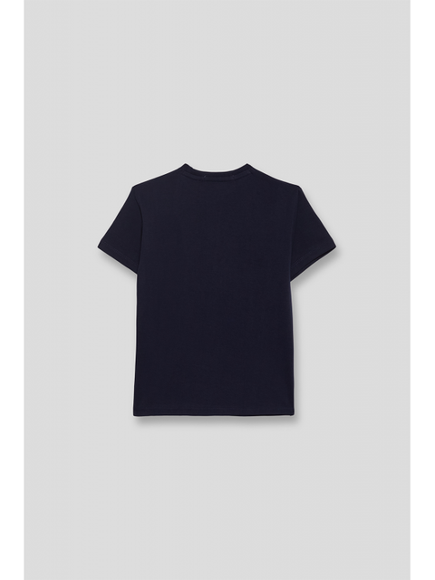 T-shirt Street Monkey manga corta color azul para niño