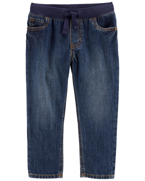 Pantalón de lona Carter´s con pita en la cintura azul