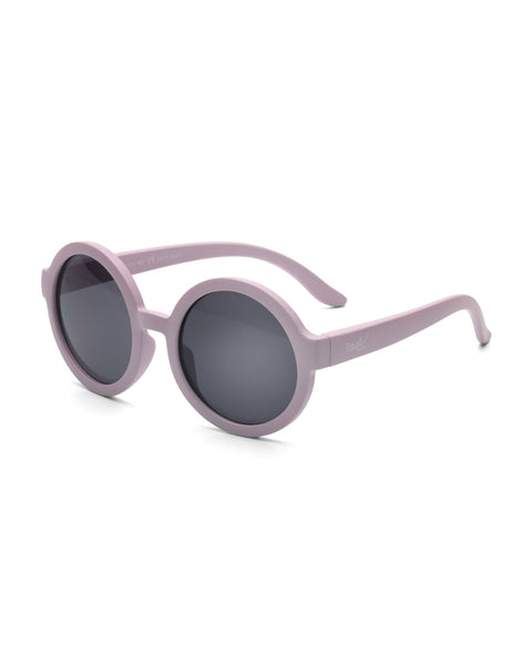 Gafas de sol Real Shades Vibe montura redonda irrompible de moda con acabado mate y lentes de policarbonato ahumado, color rosado para niña 2+