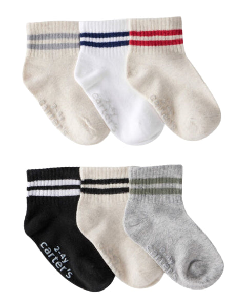 6 Pack de calcetines Carters multicolor para niño