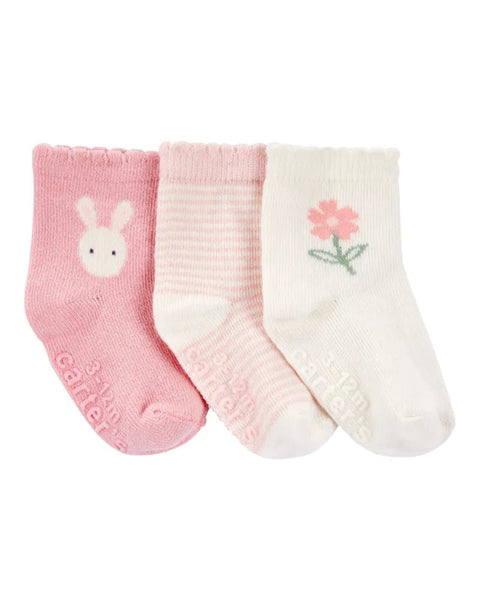 3 Pack de calcetas carters multicolor para niña diferentes diseños - Kinder Guatemala - Calcetas y Calcetines
