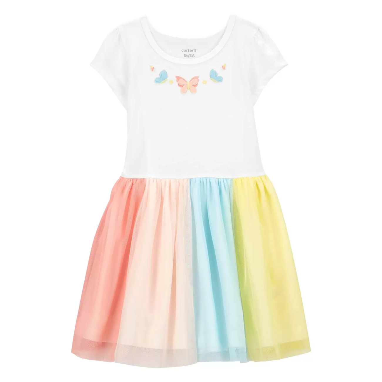 Vestido Carters de tul acampanado mariposas multicolor nina precio en Guatemala compra en Kinder Kinder Guatemala