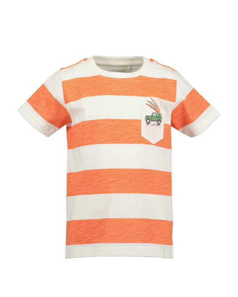 T-shirt Blue Seven manga corta rayada para niño