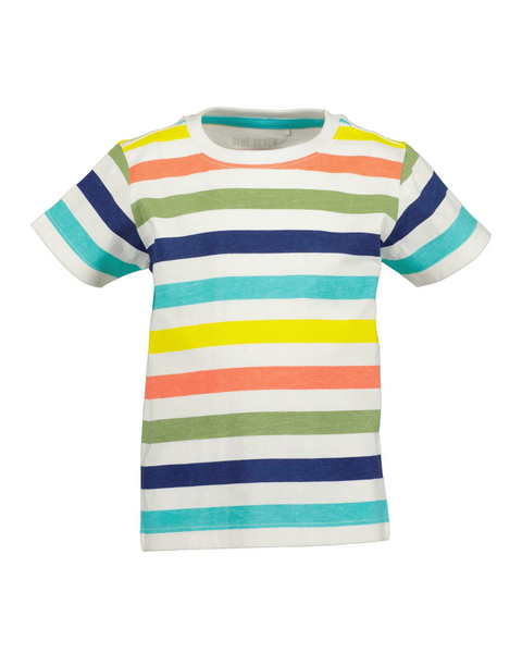 T-shirt Blue Seven manga corta rayada multicolor para niño