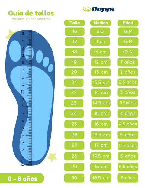 Zapato Beppi con luces, en piel sintética y textil, con estampado y dos cinchos de velcro para un buen ajuste del pie, suela con luz LED color azul para niño