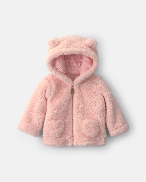 Cardigan Sherpa Carter's Poliéster rosado para niña - Kinder Guatemala - Para abrigarme