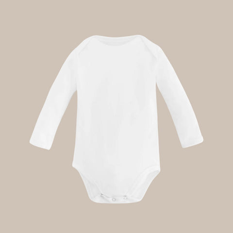 Body blanco manga larga Carters de algodón supersuave para bebé.