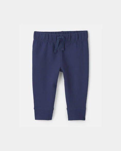 Pantalón azul marino Carter's para bebé con cordón elástico, parte del conjunto de 2 piezas.