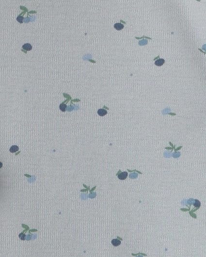 Tela de bodysuit y pantalón para bebé Carter's con estampado de pequeños arándanos en tonos azules