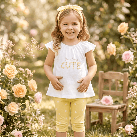 Conjunto 2 piezas + Cinta Babybol blusa-pantalón y cinta cutie daisy - Kinder Guatemala - Conjuntos