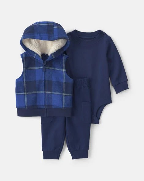 Conjunto de chaleco cuadros “buffalo check” Carter's - Kinder Guatemala - Conjuntos