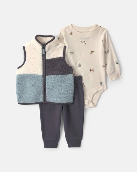 Conjunto de chaleco de 3 piezas Sherpa Carter's - Kinder Guatemala - Conjuntos