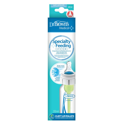 Pacha Dr. Brown's Specialty Feeding System 250ml para labio o paladar hendido con ventilación interna.