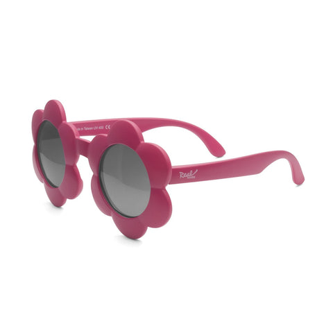 Gafas de sol Real Shades Bloom montura irrompible con acabado mate y lentes de policarbonato ahumado con una adorable forma de flor color frambuesa para niña 4+ - Kinder Guatemala - Accesorios