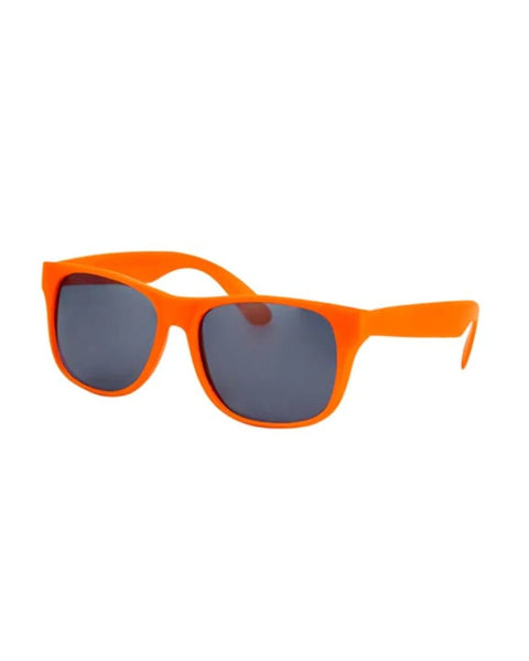 Gafas de sol Real Shades para niños, naranja neón con lentes de espejo plateado, unisex, 2+ años.