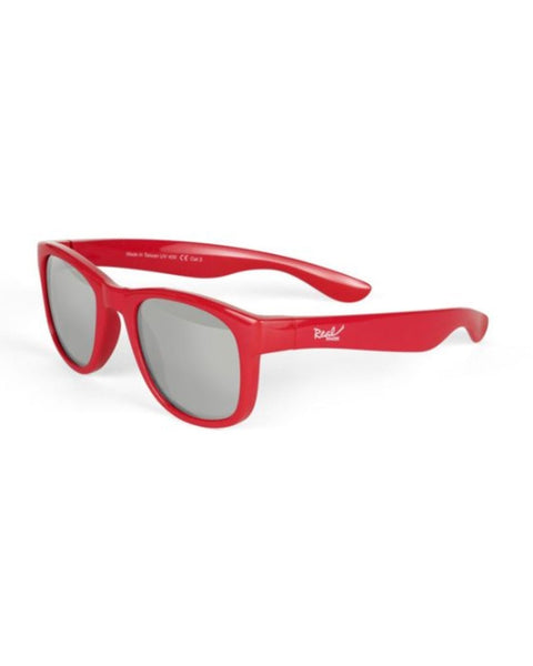 Gafas de sol Real Shades rojas con lentes de espejo plateado para niños de 7+ años en Guatemala
