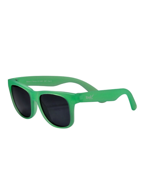 Gafas de sol Real Shades Surf Verde Neón con lente espejo unisex para niños 2+