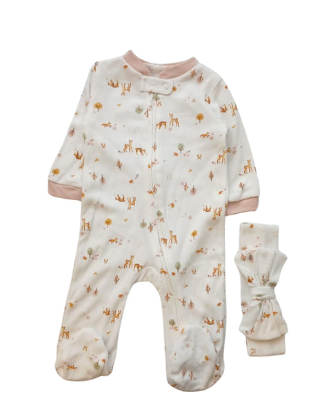 Set Kyle & Deena 2 piezas: pijama y accesorio para el cabello estampado bosque multicolor para niña