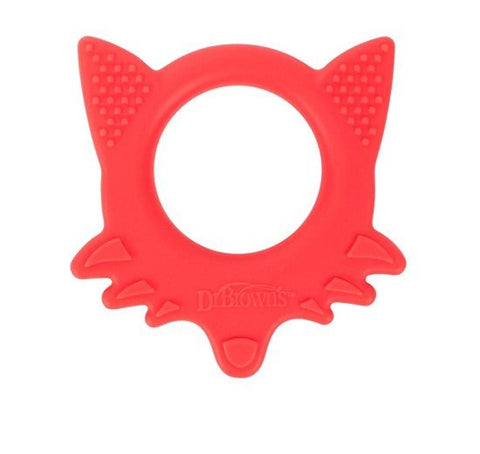 Mordedor de silicón Dr. Brown's Flexee Zorro rojo para alivio de dentición de bebés