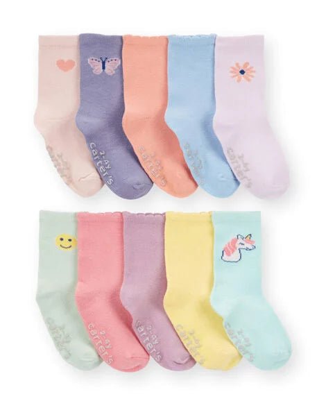 Paquete de 10 pares de calcetines tipo crew Carter's - Kinder Guatemala - Calcetas y Calcetines