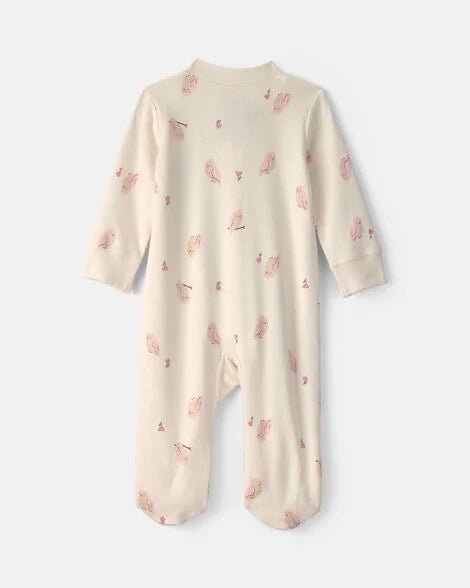 Pijama con Broches Carter's diseño pájaros Algodón marfil para niña - Kinder Guatemala - Para dormir