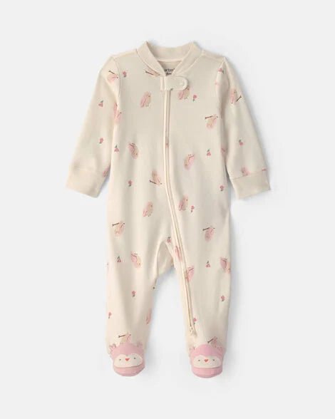 Pijama con Broches Carter's diseño pájaros Algodón marfil para niña - Kinder Guatemala - Para dormir