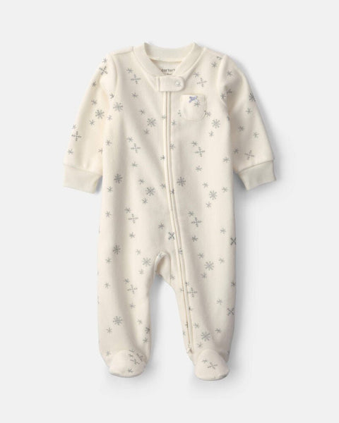 Pijama con Broches Glitter Carter's Poliéster marfil para niña - Kinder Guatemala - Para dormir