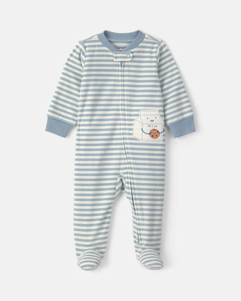 Pijama con Broches Leche y Galletas Carter's Poliéster azul unisex - Kinder Guatemala - Para dormir