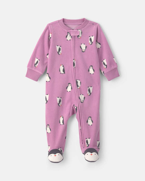 Pijama con Broches Pingüino Carter's Poliéster morado para niña - Kinder Guatemala - Para dormir