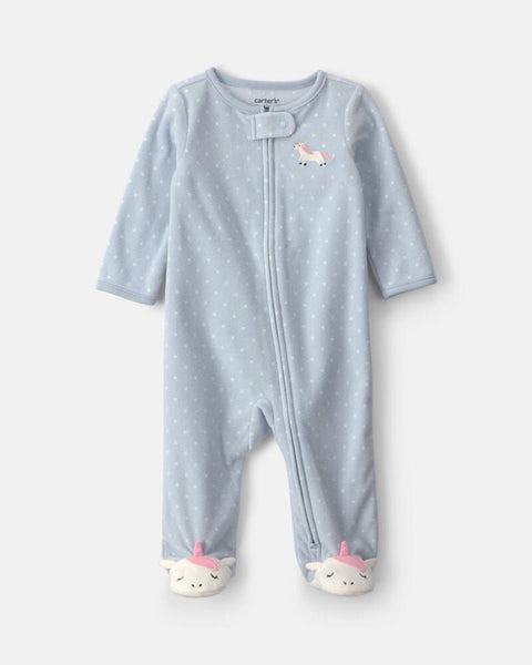 Pijama con Broches Unicornio Carter's Poliéster azul para niña - Kinder Guatemala - Para dormir
