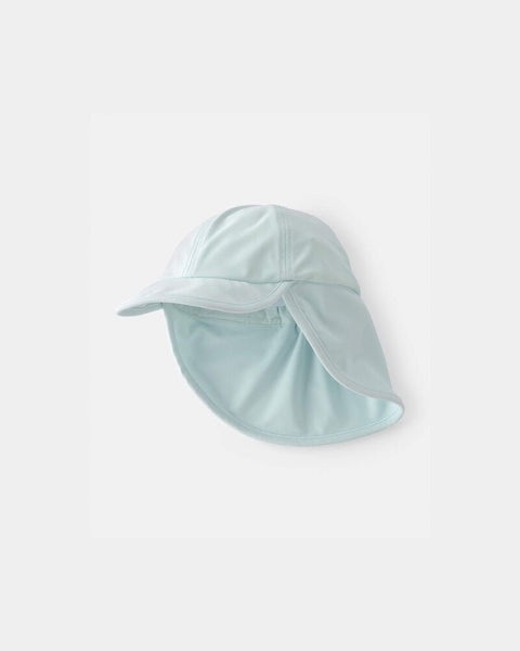 Sombrero para el sol Carter's celeste para bebé, con protector de nuca. Ideal para playa y piscina.