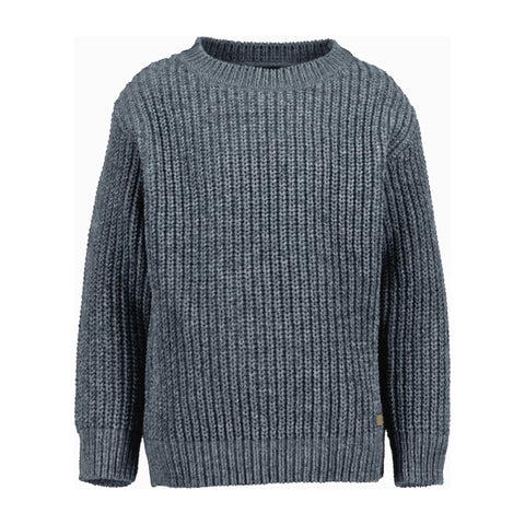 Suéter de punto acanalado gris para niño Blue Seven, ideal para comodidad y estilo diario.
