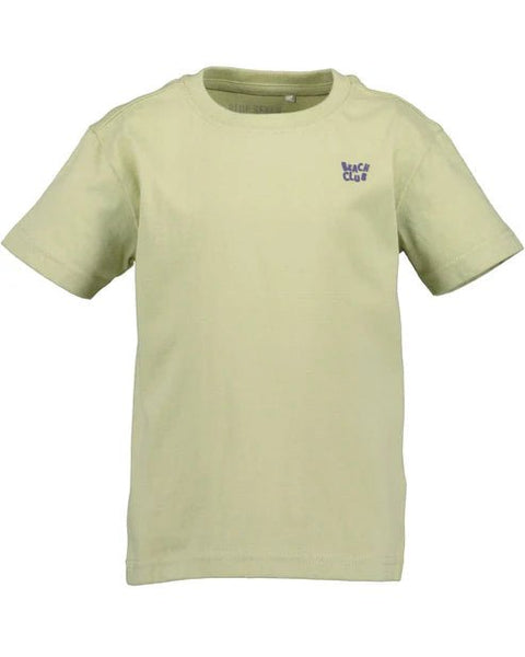 Playera Blue Seven verde claro con logo Beach Club bordado en el pecho, para niño, de algodón