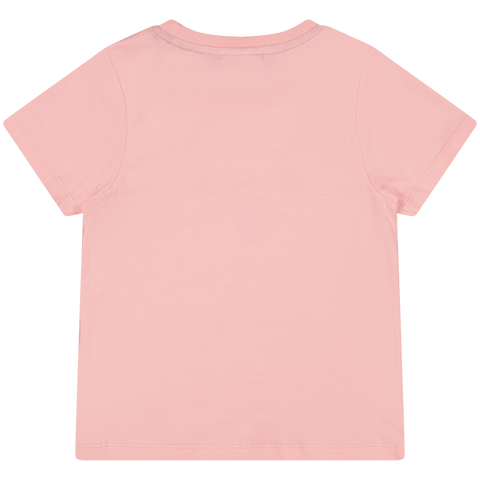 Playera Messi Logo rosada unisex para bebés y niños, espalda. Camisa deportiva de algodón sin estampado.