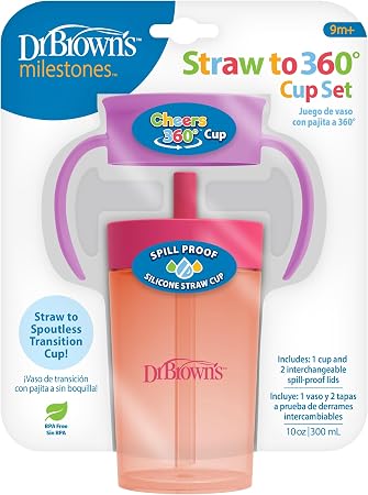 Vaso Milestones Straw a 360 Dr. Brown's - Kinder Guatemala -