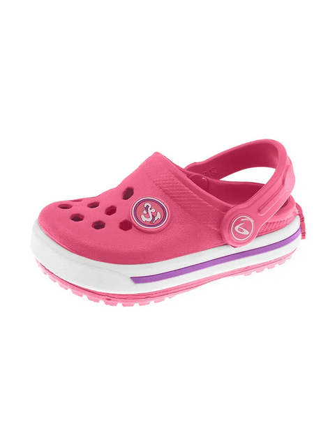 Zapato Beppi tipo Clog: aromático, con temática náutica con correa en el talón color fucsia para niña - Kinder Guatemala - Zapatos casuales