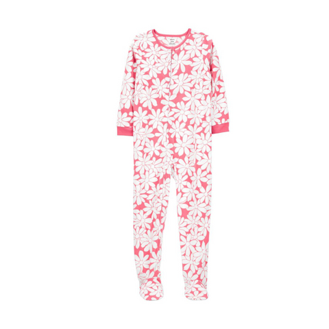 Carter´s Pijama con pies estampado flores roja