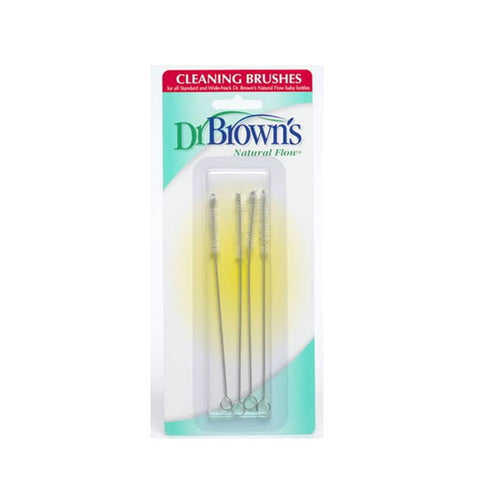 Paquete de 4 cepillos de limpieza Dr. Brown's para biberones, pajillas y ventilación interna.