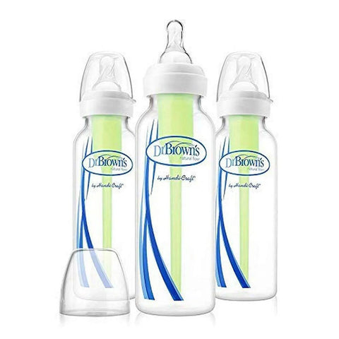 Pacha Options PLUS 8oz. Cuello Delgado, 3-pack con pepe de siclión incluído