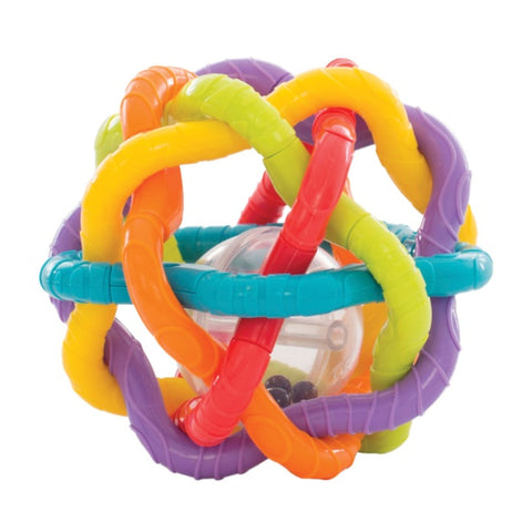 Sonajero Playgro tipo pelota Bendy, multicolor.