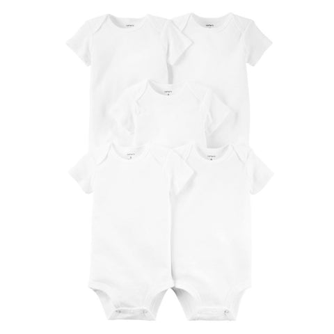 Body blanca Carters Baby manga corta 5 pack