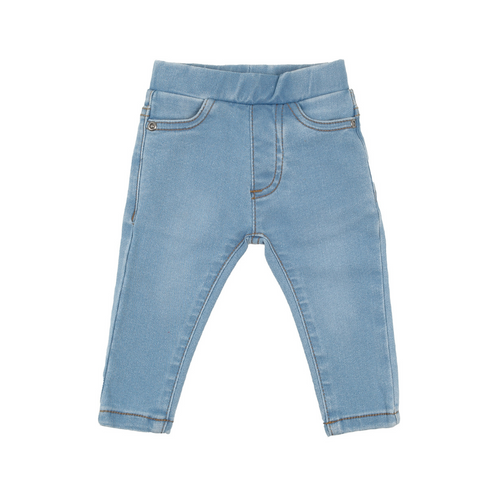 Pantalon de lona basico Babybol celeste niña